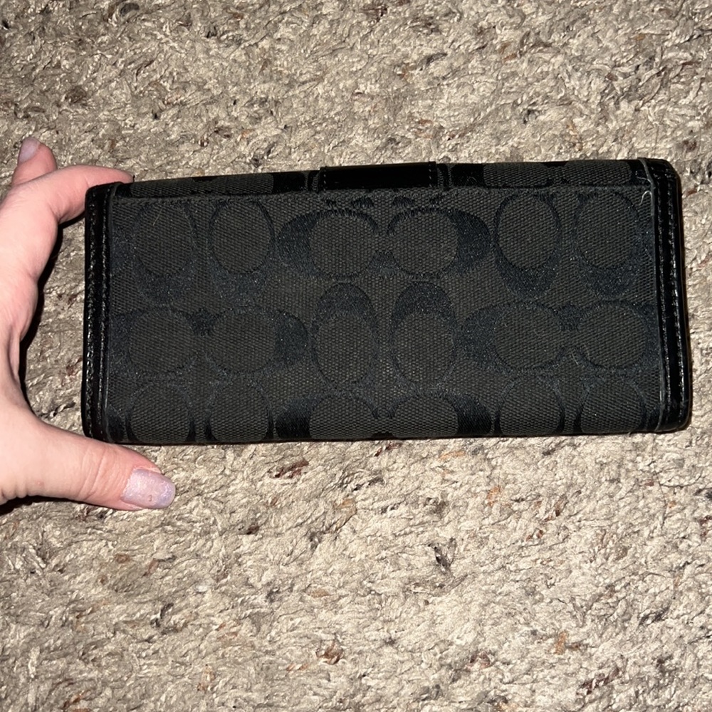 Coach Signature Jacquard Wallet in Black - Picture 5 of 5